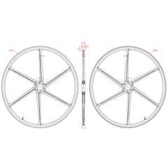 ICAN Vortex6スポークカーボンホイールロードグラベル向け