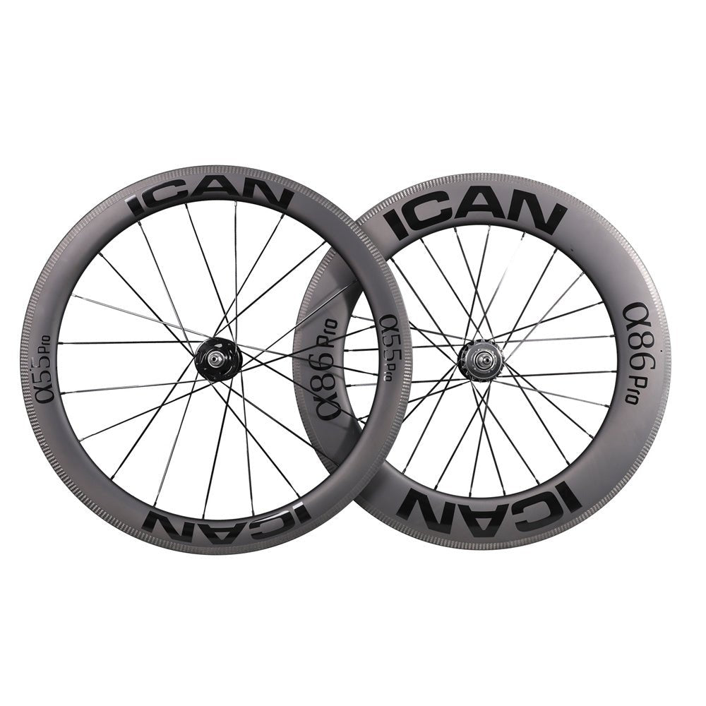 フロント55mm/リア86mmピストカーボンホイール - ICANホイールジャパン