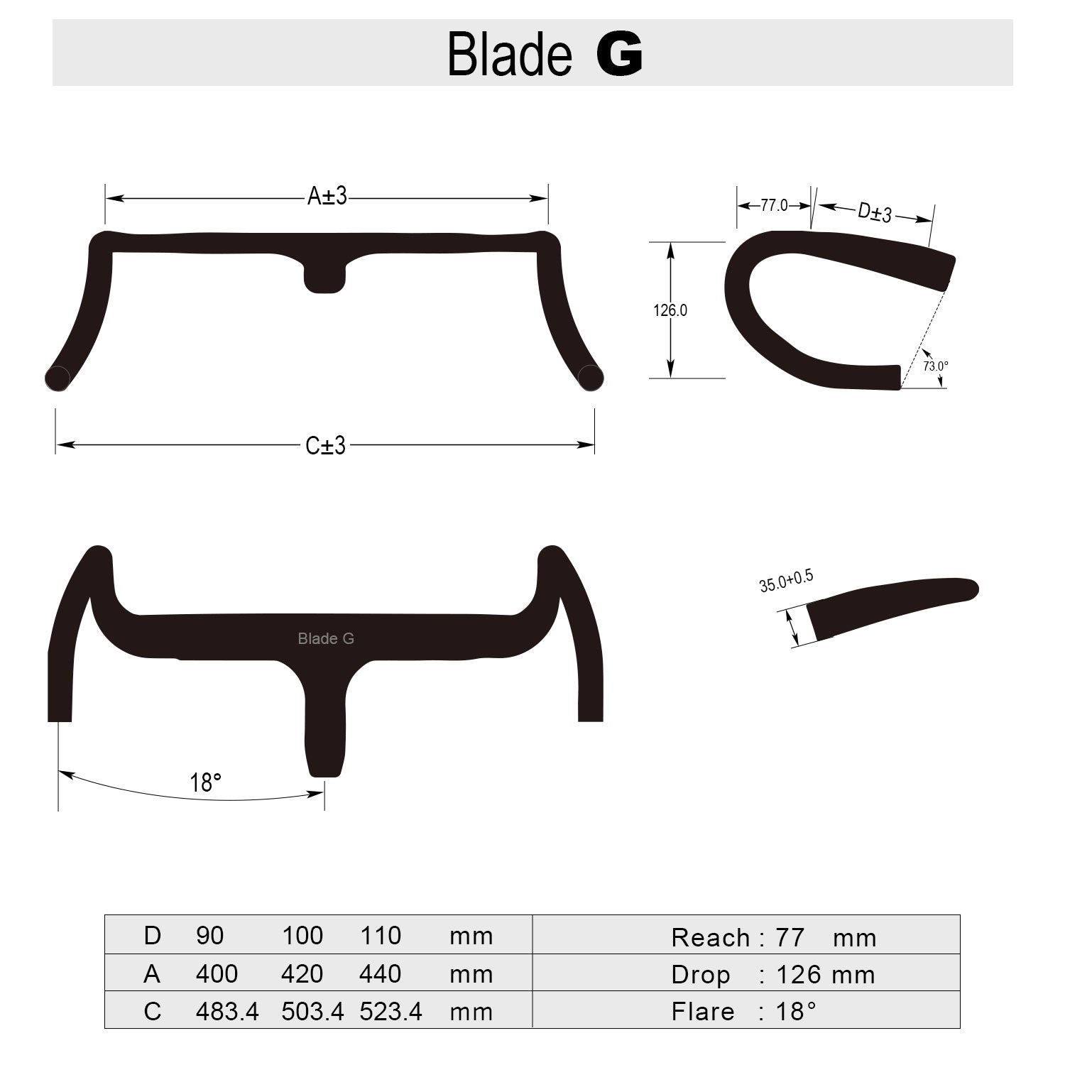 一体型カーボンハンドルバーBlade-G