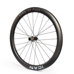 ICAN AERO 50 カーボンフロントホイール ICAN(アイカン)DT AERO 50チューブレス・レディーホイール、手頃
